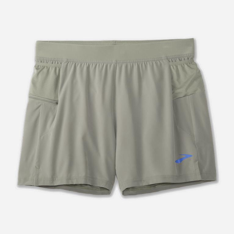 Brooks Sherpa 5 2-In-1 Australia - Men's Running Shorts - Shadow/LightGrey (681435-KEL)